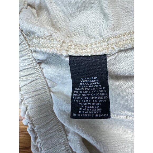 Social Standard by Sanctuary Khaki Linen Blend Solstice Jogger Pant Size XL - Picture 7 of 10